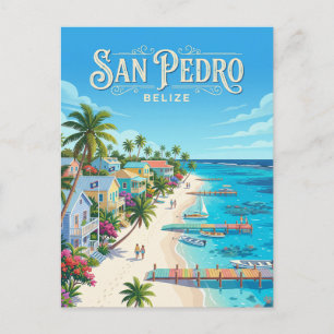 San Pedro Town Belize wird zu Postkarte