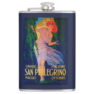 San Pellegrino Vintage PlakatEuropa Flachmann