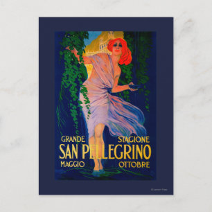 San Pellegrino Vintage PlakatEuropa Postkarte