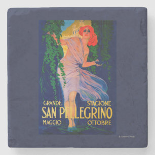 San Pellegrino Vintage PlakatEuropa Steinuntersetzer