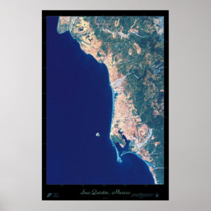 San Quintin, Baja California Satellitenposter Poster
