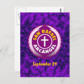 San Rafael Arcangel Postkarte (Vorne/Hinten)