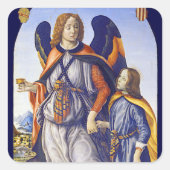 San Rafael Archangel Quadratischer Aufkleber (Vorderseite)