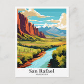 San Rafael Argentinien Vintage Illustration Postkarte (Vorderseite)
