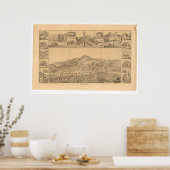 San Rafael, CA. Panoramakarte (1576A) Poster (Küche)