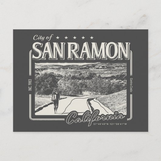 SAN RAMON KALIFORNIA POSTKARTE (Vorderseite)
