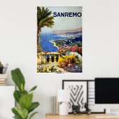 San Remo Italienisches Reiseplakat für das Mittelm Poster (Heimbüro)