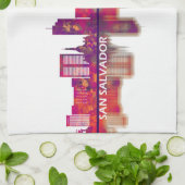 San Salvador El Salvador Skyline Geschirrtuch (Gefaltet)