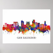 San Salvador El Salvador Skyline Poster (Vorne)
