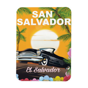 San Salvador Vintage-Reiseposter Magnet