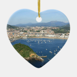 San Sebastian Baskenland Spanien Panoramablick Keramik Ornament