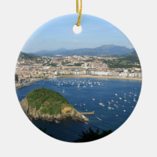 San Sebastian Baskenland Spanien Panoramablick Keramikornament
