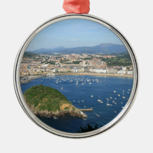 San Sebastian Baskenland Spanien Panoramablick Silbernes Ornament