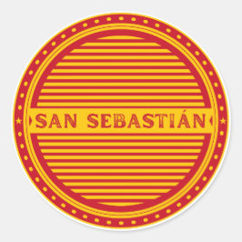 San Sebastián City Pride Emblem – Spanish Identity Runder Aufkleber