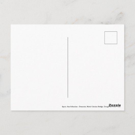 San Sebastian - Donostia. María Cristina Bridge. Postkarte (Rückseite)