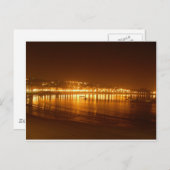 San Sebastian Nachtlicht Postkarte (Vorne/Hinten)