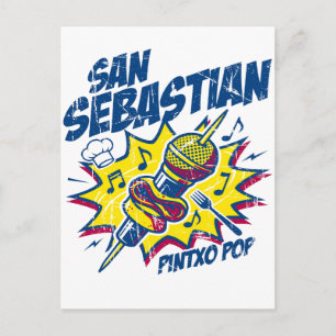 San Sebastian Pintxo Pop Musik Festival Postkarte