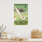San Sebastian Poster Vintage Spanien Reise Kunst (Küche)