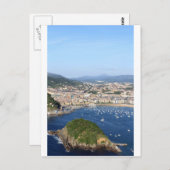 San Sebastian - schöne landschaftliche Küste Postkarte (Vorne/Hinten)