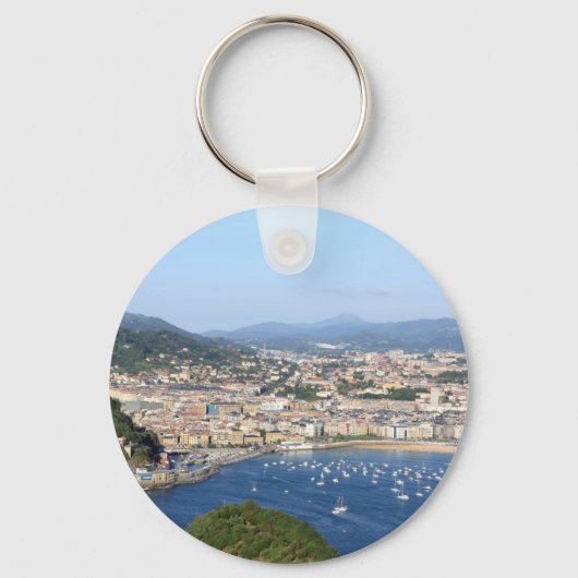 San Sebastian - schöne landschaftliche Küste Schlüsselanhänger (Vorderseite)
