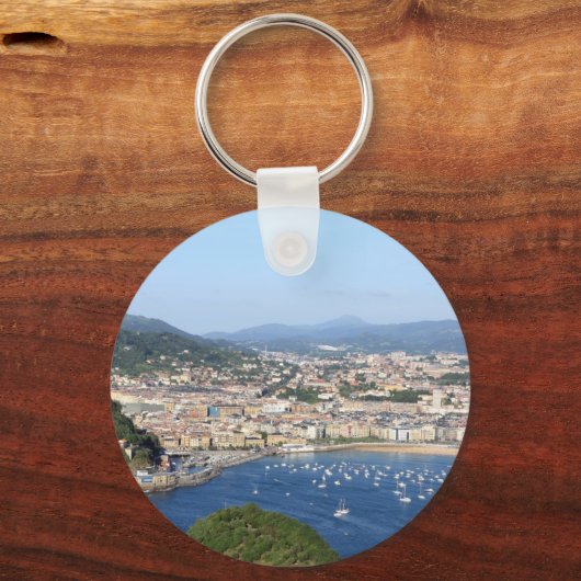 San Sebastian - schöne landschaftliche Küste Schlüsselanhänger (Vorderseite)