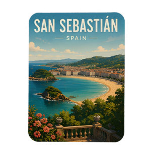 San Sebastian Spanien Baskische Küste Und Essen Re Magnet