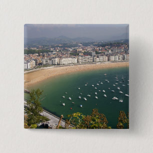 San Sebastian, Spanien. Die baskische Stadt San Button