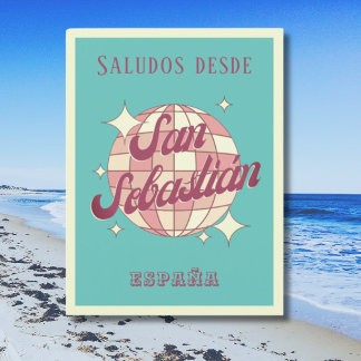 San Sebastián Spanien España Retro Vintage Postkar Postkarte