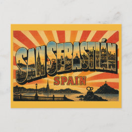 San Sebastián Spanien La Concha-Bucht Postkarte