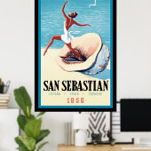 San Sebastian Spanien Poster (Heimbüro)