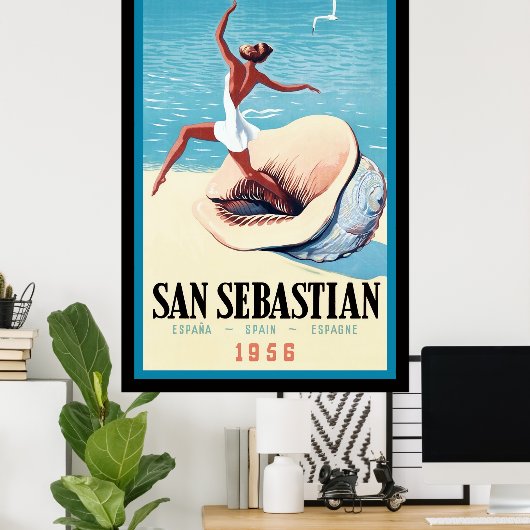 San Sebastian Spanien Poster (Heimbüro)