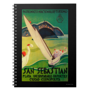 San Sebastian Vintage PosterEuropa Notizblock