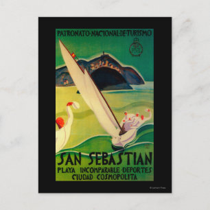 San Sebastian Vintage PosterEuropa Postkarte