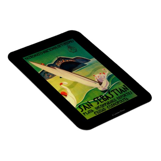 San Sebastian Vintages Poster Europa Magnet (Rechte Seite)