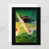 San Sebastian Vintages Poster Europa Postkarte (Vorne/Hinten)