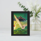 San Sebastian Vintages Poster Europa Postkarte (Stehend Vorderseite)