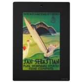 San Sebastián Vintages PosterEurope Klemmbrett (Rückseite)