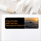 San Simeon Sunset Black 2 Address Label (Insitu)