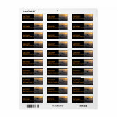 San Simeon Sunset Black 2 Address Label (Vorne)