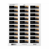 San Simeon Sunset Black Address Label (Vorne)