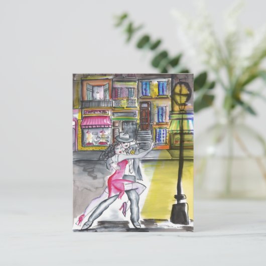 San Telmo Night - Tango Postkarte (Stehend Vorderseite)