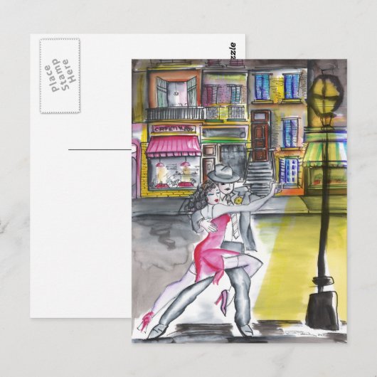 San Telmo Night - Tango Postkarte (Vorne/Hinten)