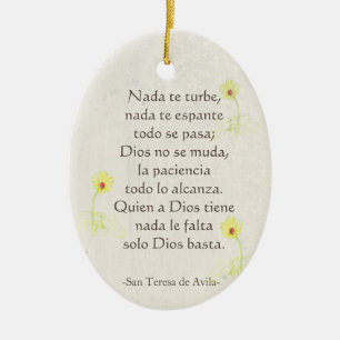 San Teresa di Avila Keramik Ornament