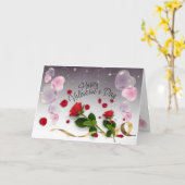 san Valentín con corazones de burbujas Karte (Gelbe Blume)