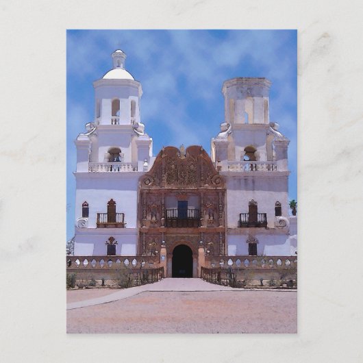 San Xavier del Bac Mission - Tucson, AZ Postkarte (Vorderseite)
