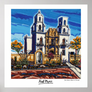 San Xavier Nachmittags Sonnenlicht-Poster Poster