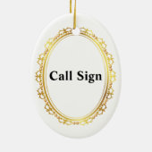 Sana mit dekorierter Antenne Weihnachtsdekoration Keramik Ornament (Hinten)