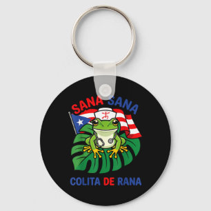 Sana Sana Colita De Rana Lustiger Puerto Rico Kran Schlüsselanhänger