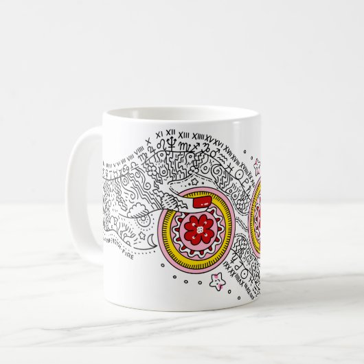 Sana Tarot - Two of Pentacles Kaffeetasse (Vorderseite Links)