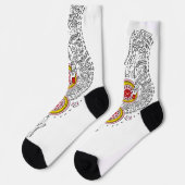 Sana Tarot - Two of Pentacles Socken (Linkes Detail)